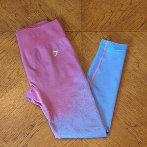 Gymshark Adapt Ombre Pink and Blue Seemless Leggings